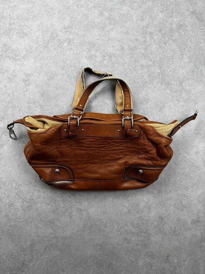 AW2003 Dolce & Gabbana Camel Down Miss Pocket Leather Handle Bag JjxTiYt 10