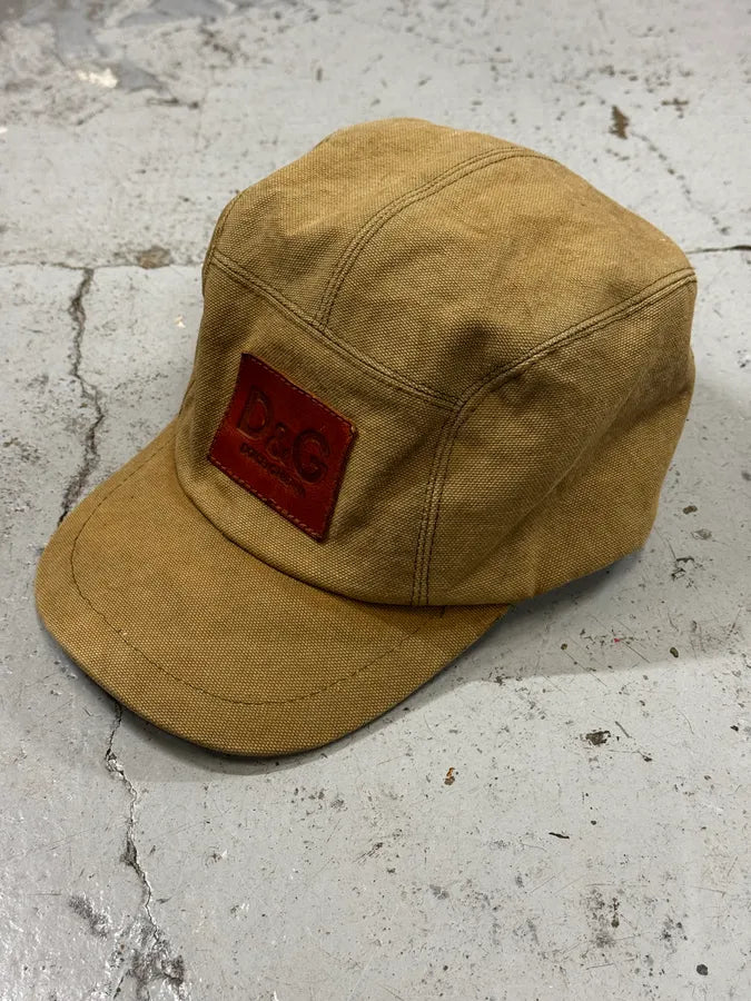 2000s Dolce & Gabbana Camel Canvas Cap  sHhHCpM 4