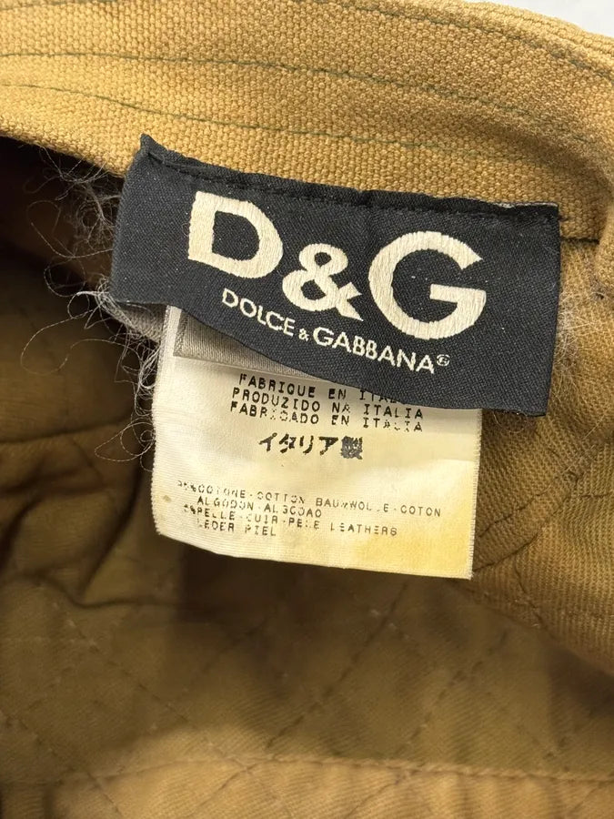 2000s Dolce & Gabbana Camel Canvas Cap  sHhHCpM 8