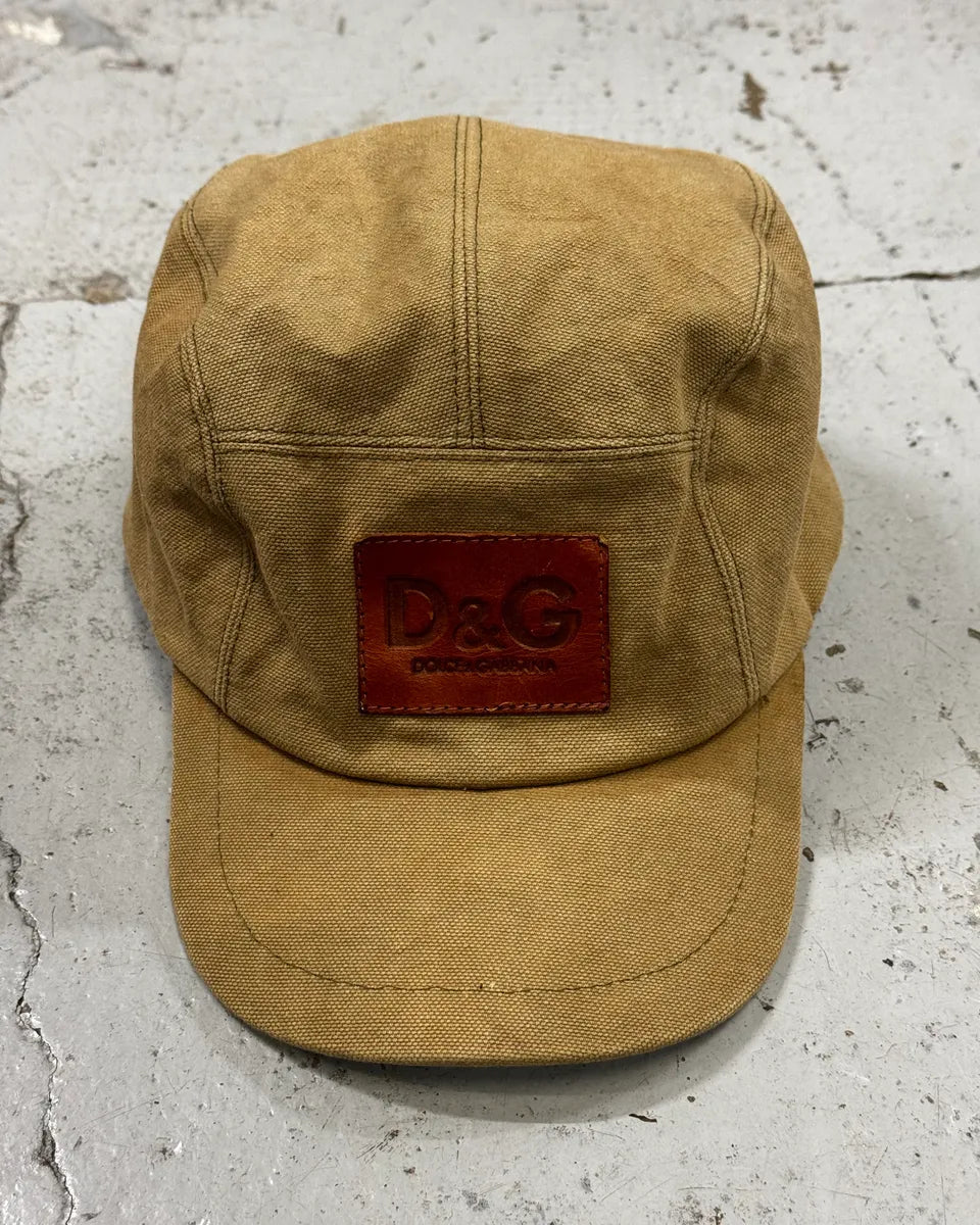 2000s Dolce & Gabbana Camel Canvas Cap  sHhHCpM 0