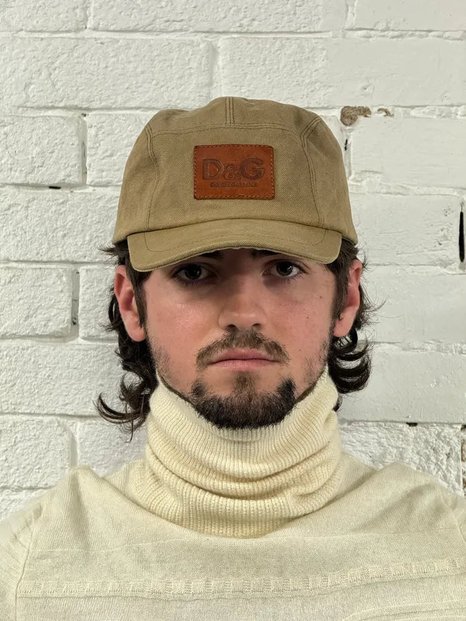 2000s Dolce & Gabbana Camel Canvas Cap  sHhHCpM 1