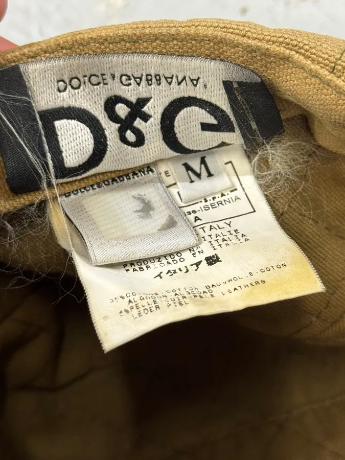 2000s Dolce & Gabbana Camel Canvas Cap  sHhHCpM 9
