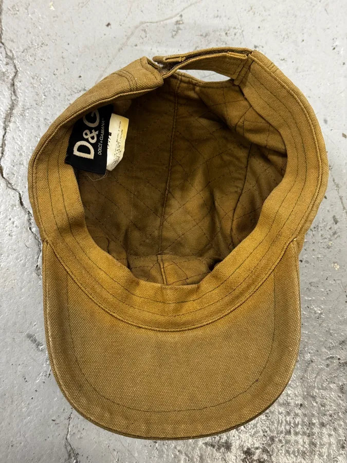 2000s Dolce & Gabbana Camel Canvas Cap  sHhHCpM 5