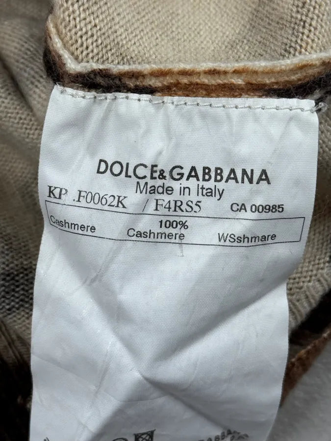 SS2005 Dolce & Gabbana Camel Leopard Cashmere Cardigan gwiaLMH 11