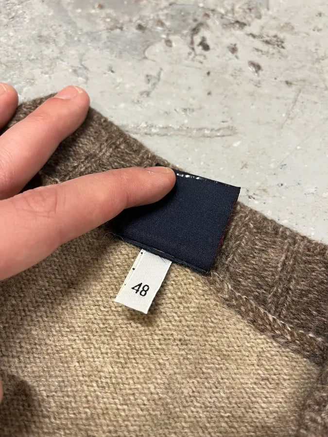 2000s Dolce & Gabbana Camel V Sweater (M) UNUVhlF 7