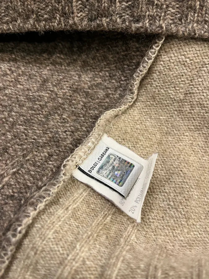 2000s Dolce & Gabbana Camel V Sweater (M) UNUVhlF 8