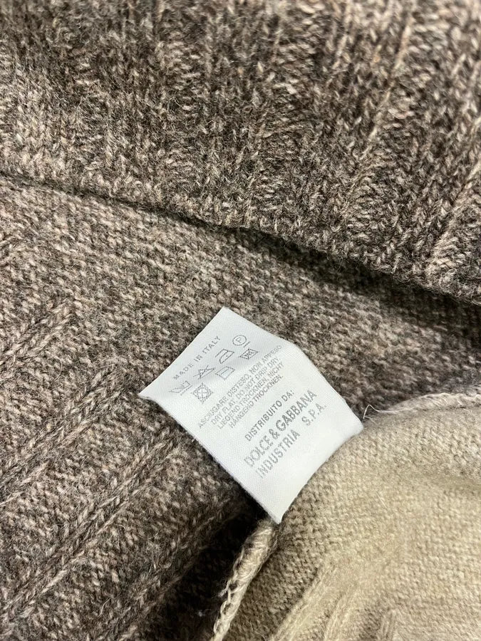 2000s Dolce & Gabbana Camel V Sweater (M) UNUVhlF 9