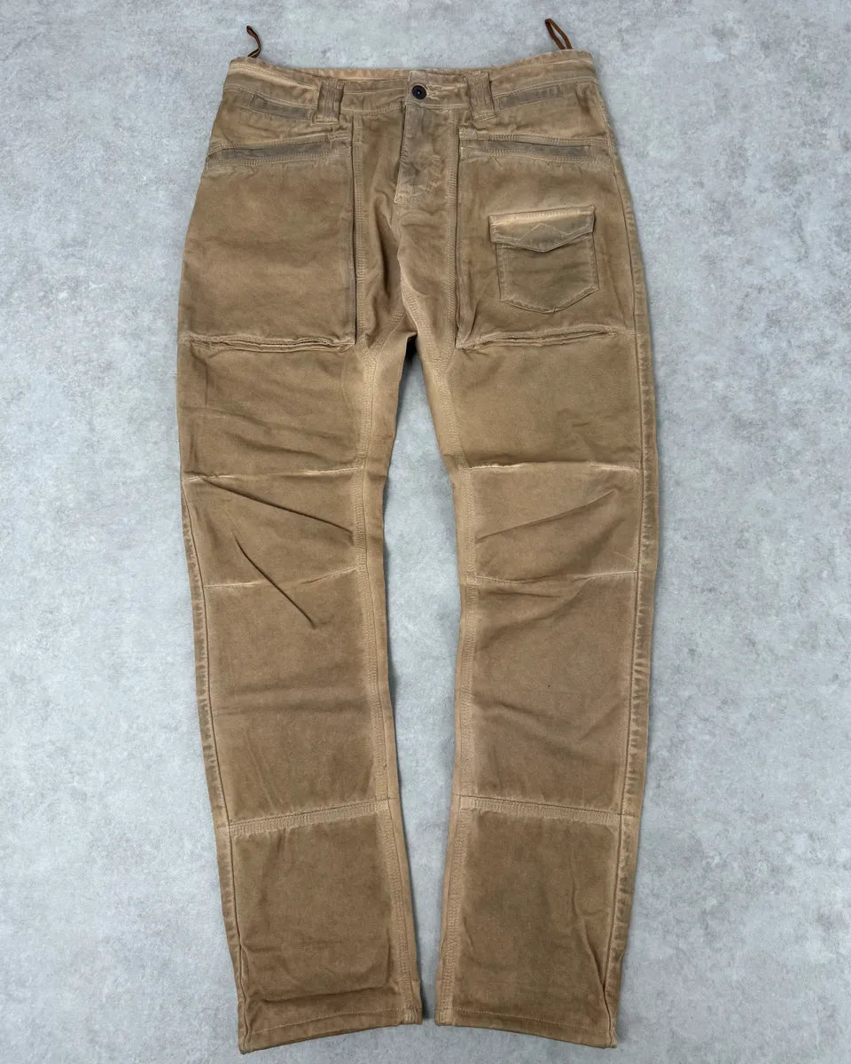 2000s Dolce & Gabbana Camel Waxed Effect Pants gDliwGw 3