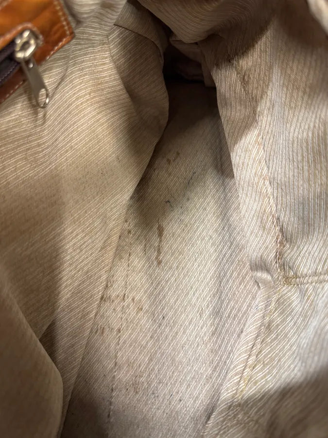 2000s Dolce & Gabbana Camel Zip Leather Cargo Handbag (OS) 8