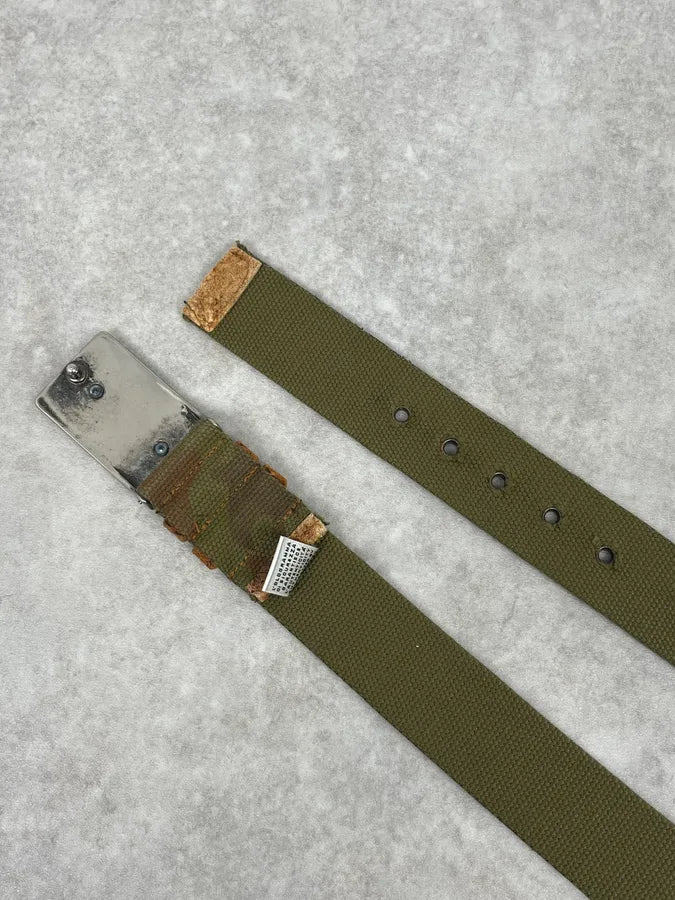 2000s Dolce & Gabbana Camo Green Canva Belt YafMyYo 3