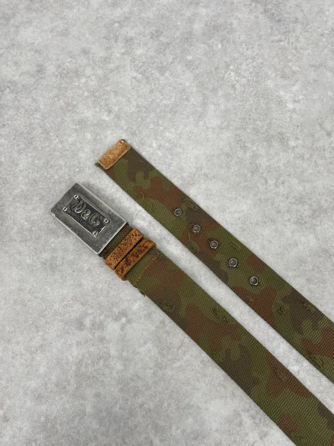 2000s Dolce & Gabbana Camo Green Canva Belt YafMyYo 5