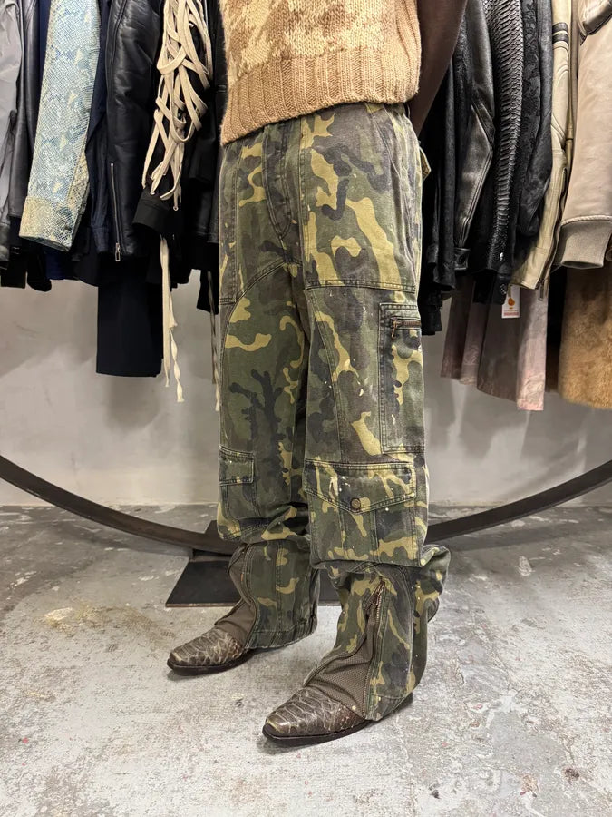 2000s Dolce & Gabbana Camo Khaki Cargo Pants MxMxlCu 1