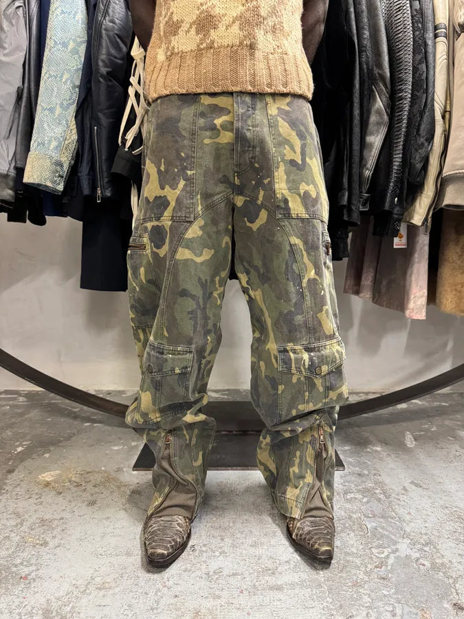 2000s Dolce & Gabbana Camo Khaki Cargo Pants MxMxlCu 2