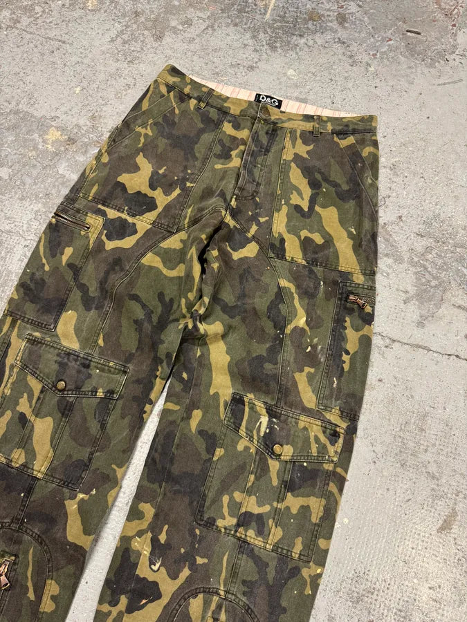 2000s Dolce & Gabbana Camo Khaki Cargo Pants MxMxlCu 4