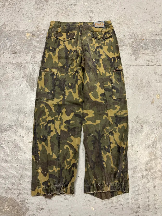2000s Dolce & Gabbana Camo Khaki Cargo Pants MxMxlCu 5