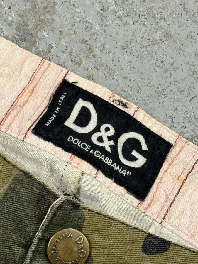 2000s Dolce & Gabbana Camo Khaki Cargo Pants MxMxlCu 6