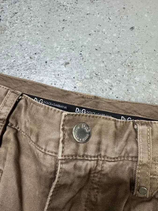 2000s Dolce & Gabbana Cargo Beige Pants rmWbLbs 8