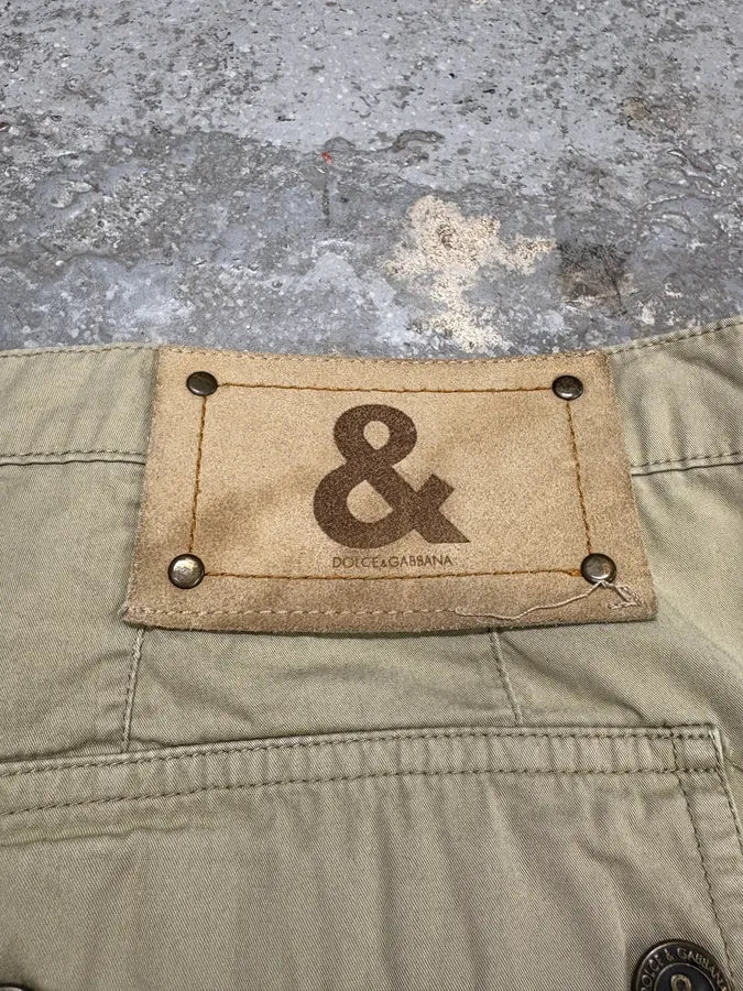 2000s Dolce & Gabbana Cargo Beige Short (S/M) aXHSArx 8