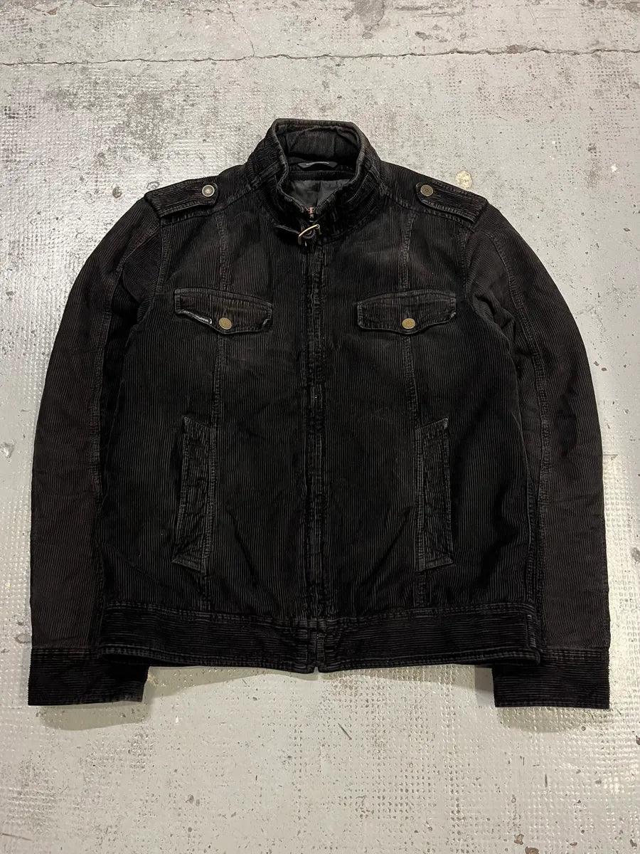 AW2005 Dolce & Gabbana Cargo Black Corduroy Jacket TAOlIND 0
