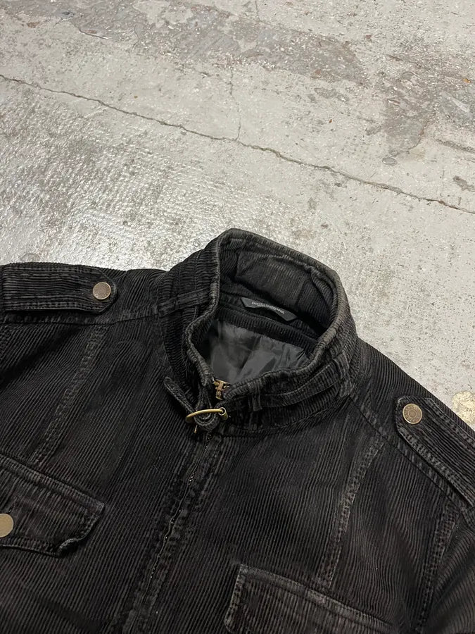 AW2005 Dolce & Gabbana Cargo Black Corduroy Jacket TAOlIND 4