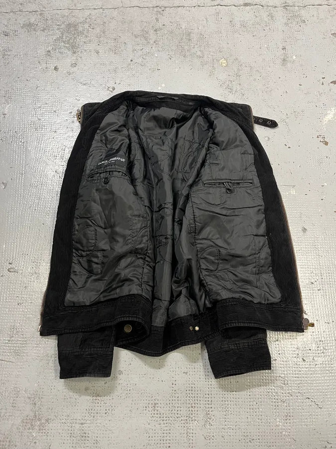 AW2005 Dolce & Gabbana Cargo Black Corduroy Jacket TAOlIND 7