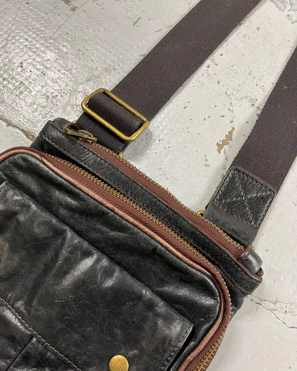 2000s Dolce & Gabbana Cargo Black Leather Shoulder Bag BQSVnKS 4