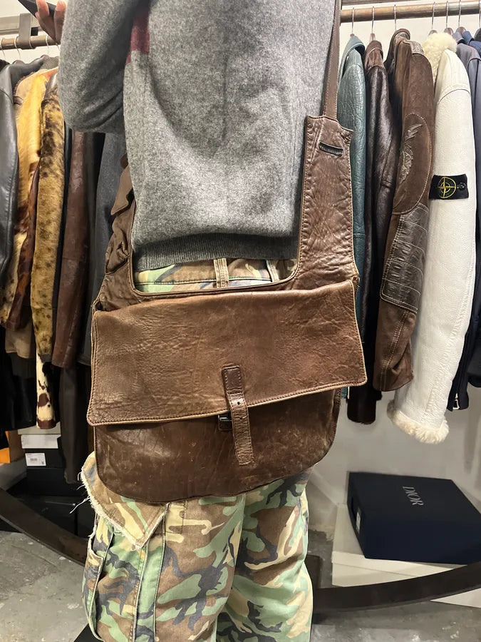 2000s Dolce & Gabbana Cargo Brown Leather Bag VVqdAmB 1