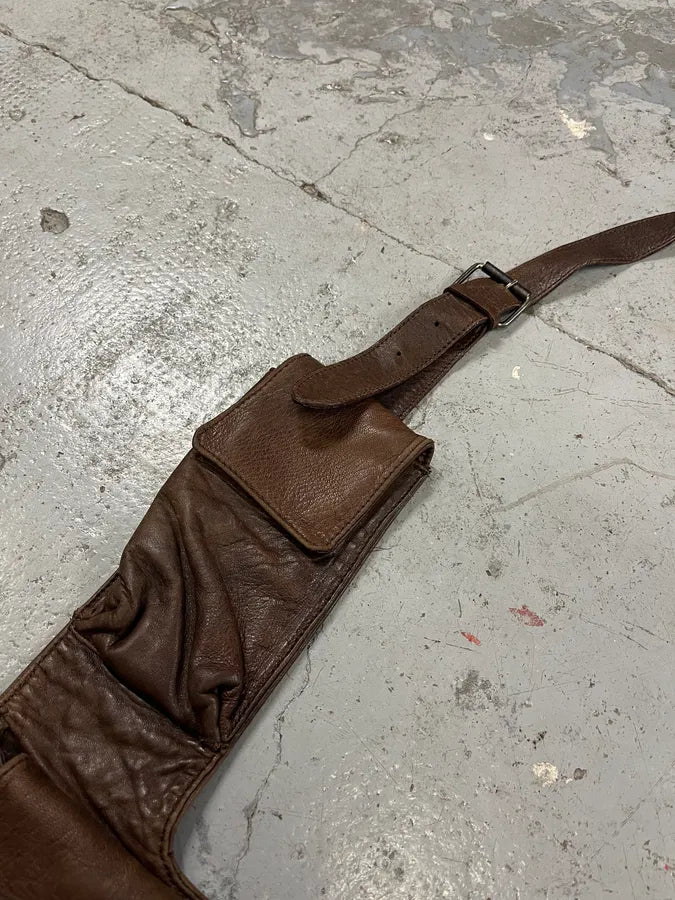 2000s Dolce & Gabbana Cargo Brown Leather Bag VVqdAmB 3