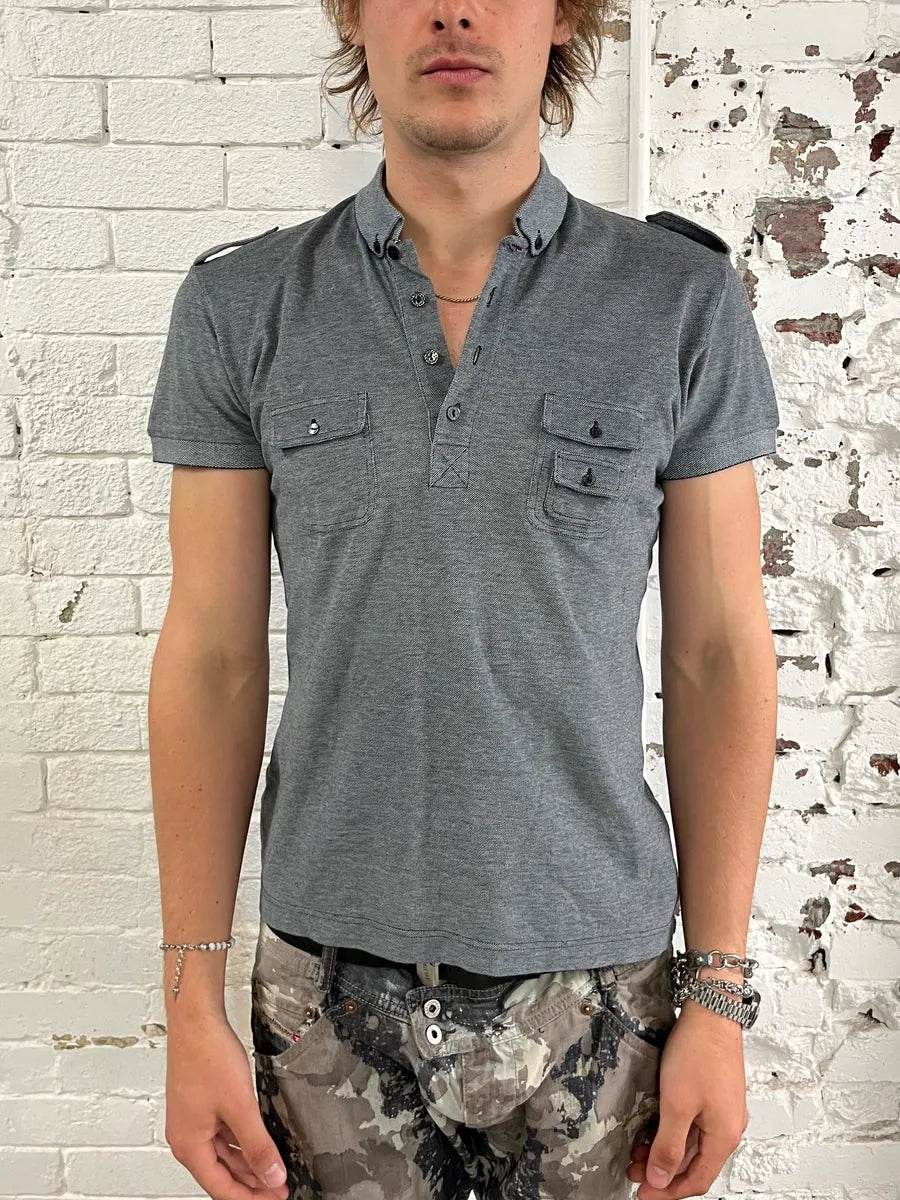 2000s Dolce & Gabbana Cargo Grey Polo NsqnxVo 0