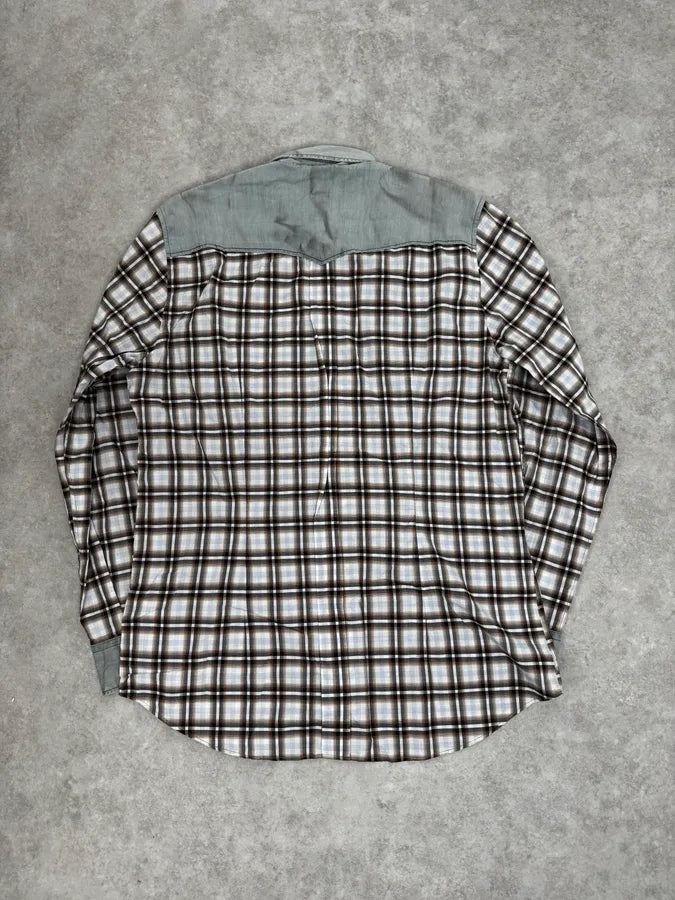 2000s Dolce & Gabbana Cargo Hybrid Checkered Brown & White Shirt UCFVZXn 3