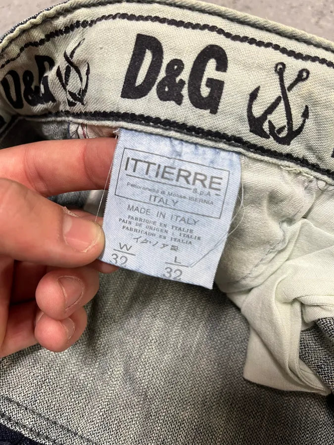 2000s Dolce & Gabbana Cargo Navy Zip Denim Jeans HNekMBy 11