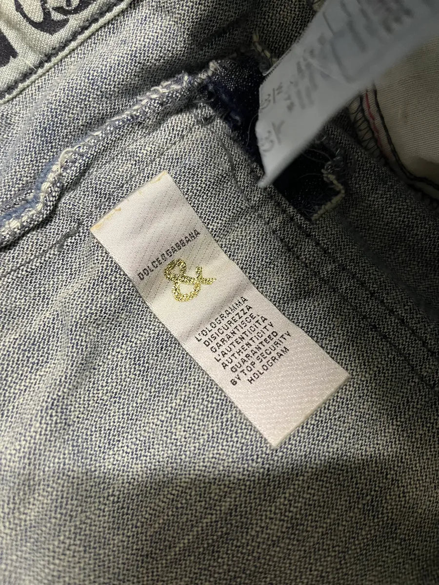2000s Dolce & Gabbana Cargo Navy Zip Denim Jeans HNekMBy 12