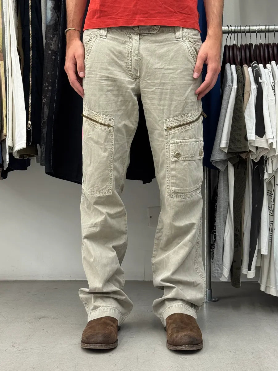 2000s Dolce & Gabbana Cargo Pocket Grey Pants EHWDIps 0
