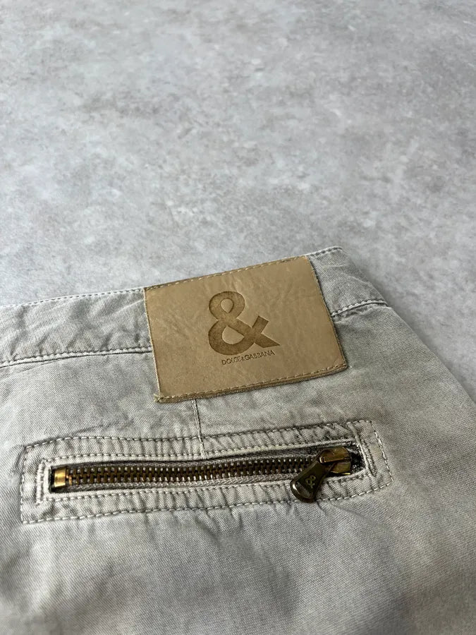 2000s Dolce & Gabbana Cargo Pocket Grey Pants EHWDIps 10