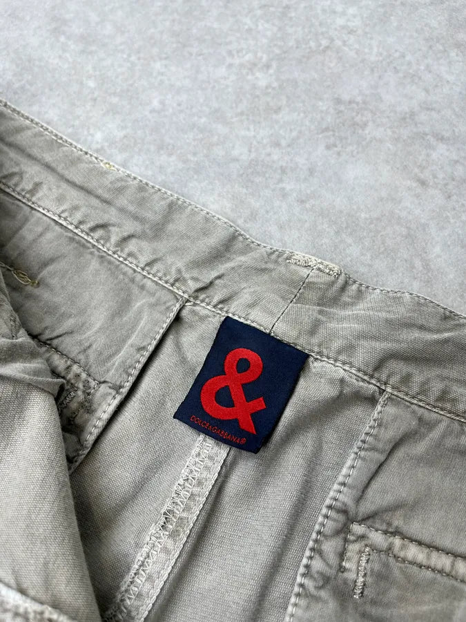 2000s Dolce & Gabbana Cargo Pocket Grey Pants EHWDIps 13