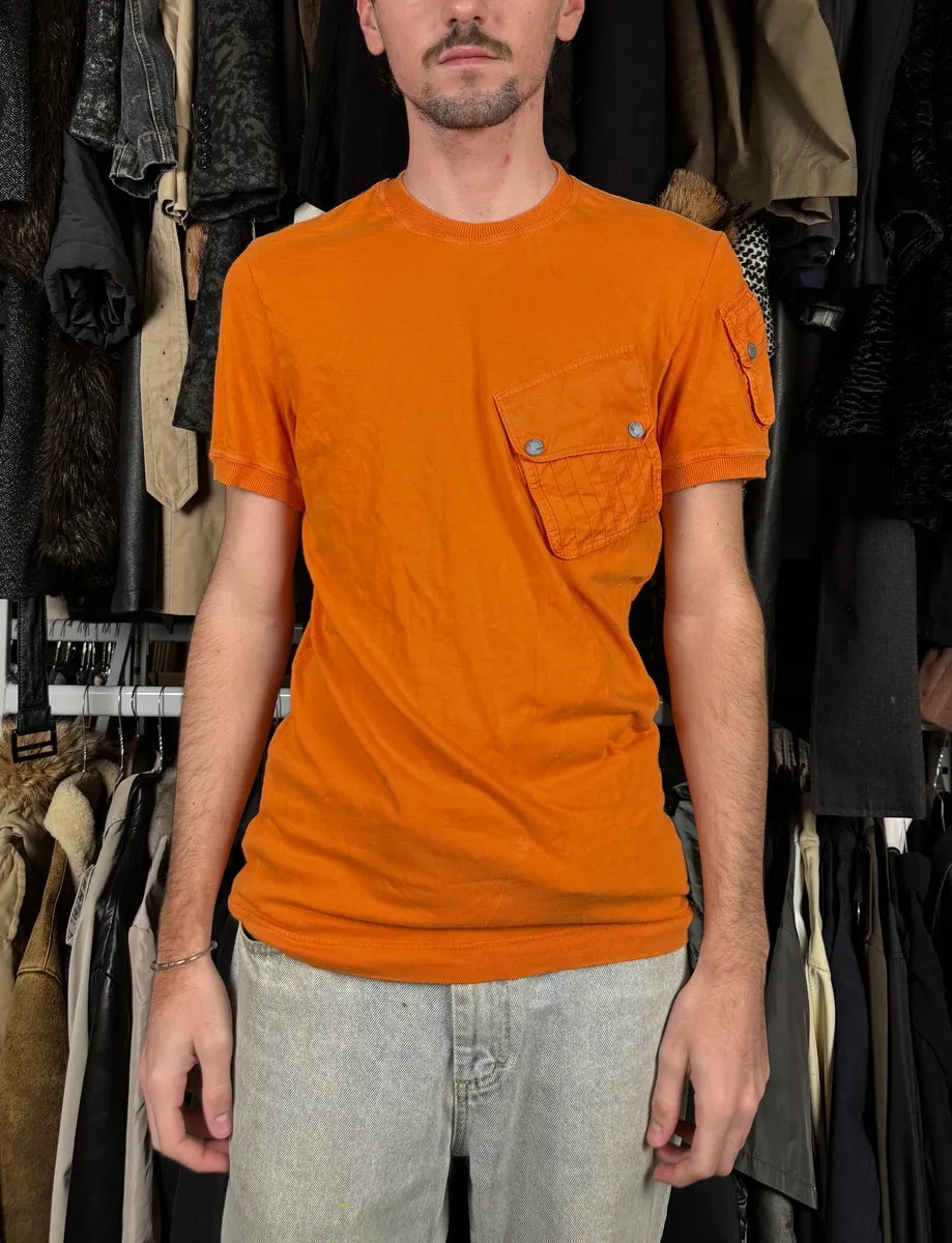 AW2003 Dolce & Gabbana Cargo Pocket Orange T-Shirt LgzavtS 1
