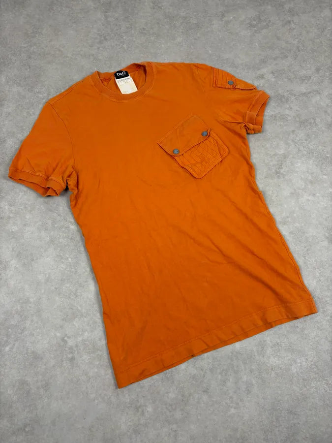 AW2003 Dolce & Gabbana Cargo Pocket Orange T-Shirt LgzavtS 3