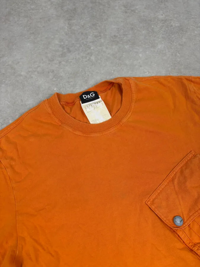 AW2003 Dolce & Gabbana Cargo Pocket Orange T-Shirt LgzavtS 4