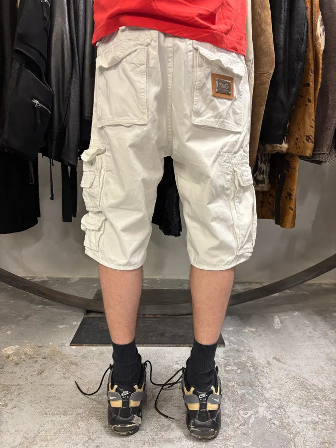 2000s Dolce & Gabbana Cargo White Shorts (M/L) nIqcThz 1