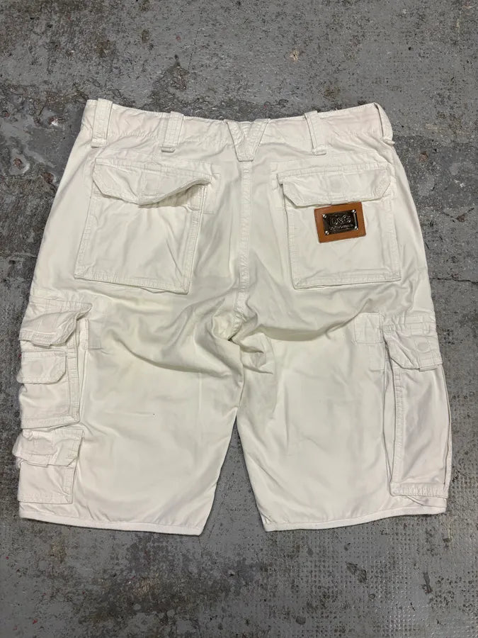 2000s Dolce & Gabbana Cargo White Shorts (M/L) nIqcThz 6