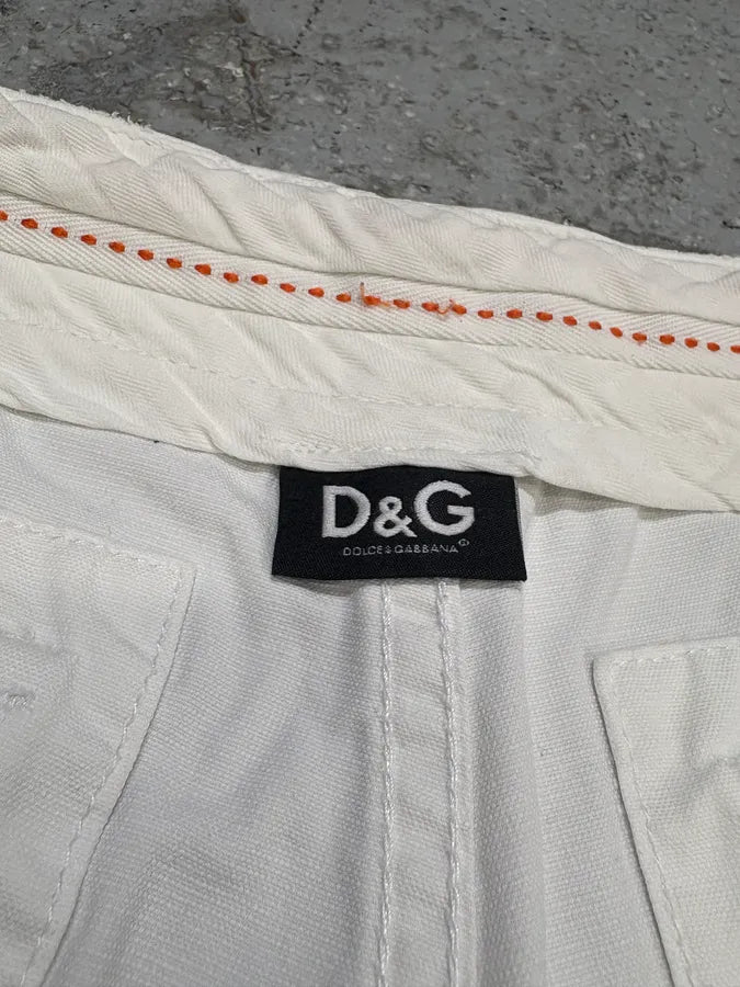 2000s Dolce & Gabbana Cargo White Shorts nIqcThz 8