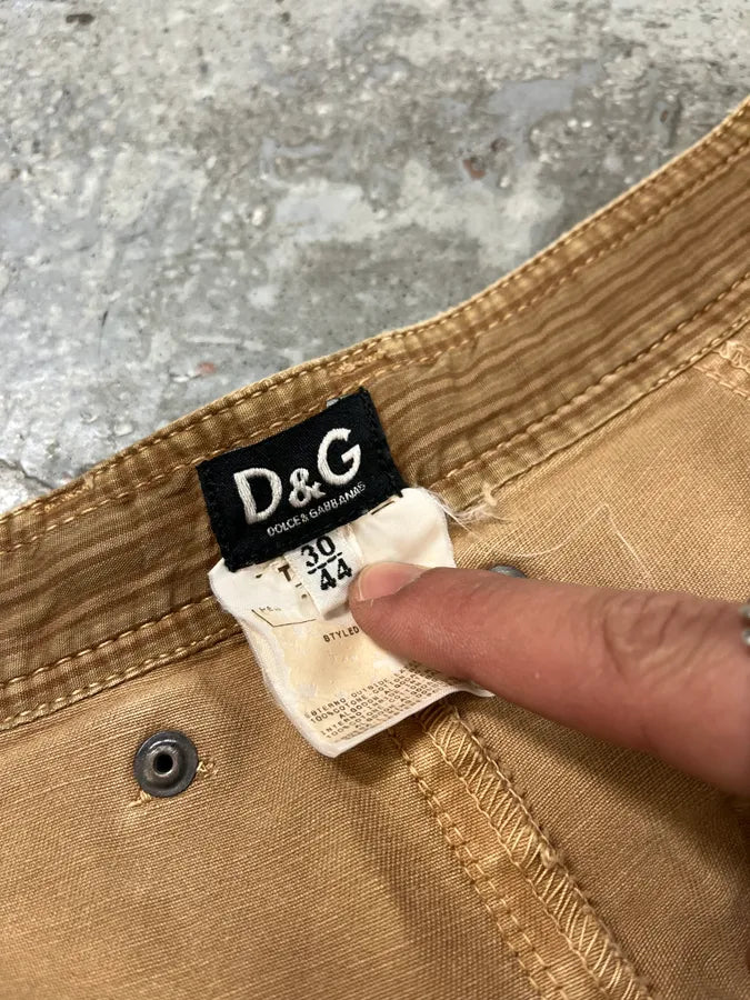 2000s Dolce & Gabbana Carpenter Beige Pants (S/M) TKAtlbD 11