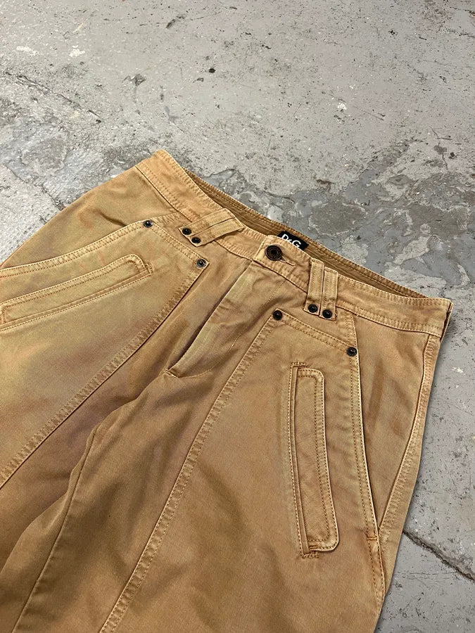 2000s Dolce & Gabbana Carpenter Beige Pants (S/M) TKAtlbD 5