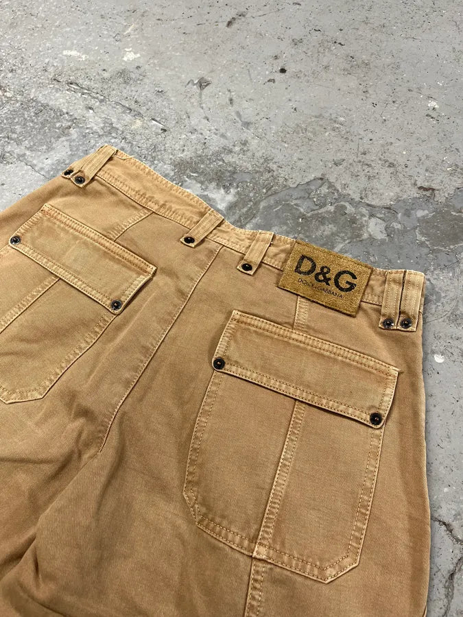 2000s Dolce & Gabbana Carpenter Beige Pants (S/M) TKAtlbD 8