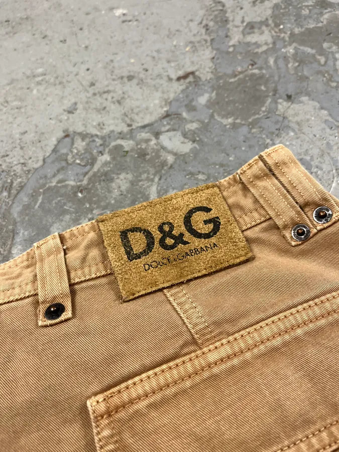 2000s Dolce & Gabbana Carpenter Beige Pants (S/M) TKAtlbD 9