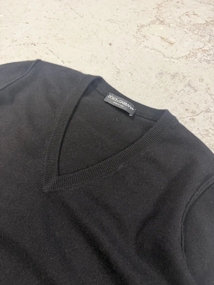 2000s Dolce & Gabbana Cashmere Black Sweater MCLQZwN 4