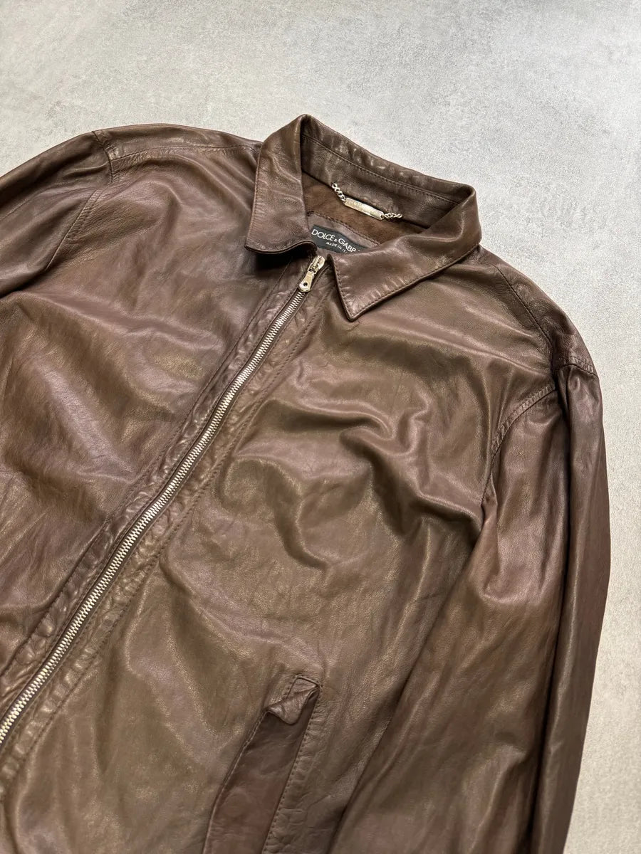 2000s Dolce & Gabbana Casual Leather Jacket (M) VbZvGBH 2