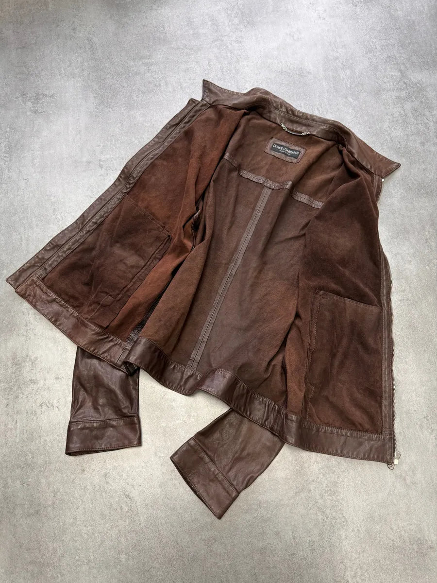 2000s Dolce & Gabbana Casual Leather Jacket (M) VbZvGBH 3