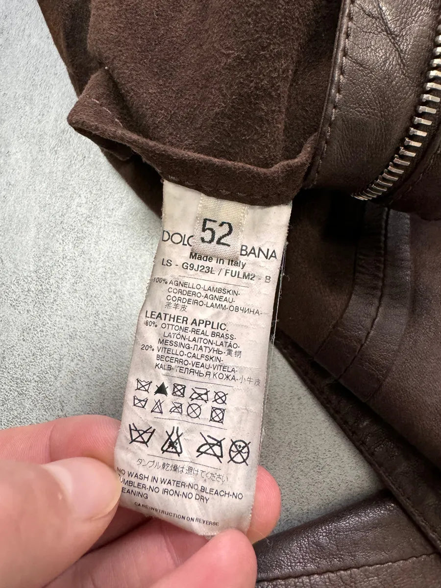 2000s Dolce & Gabbana Casual Leather Jacket (M) VbZvGBH 7