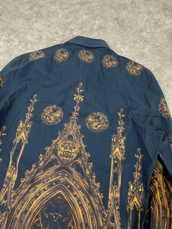 AW2014 Dolce & Gabbana Catholic Cathedral Navy Shirt NTgTIvy 5